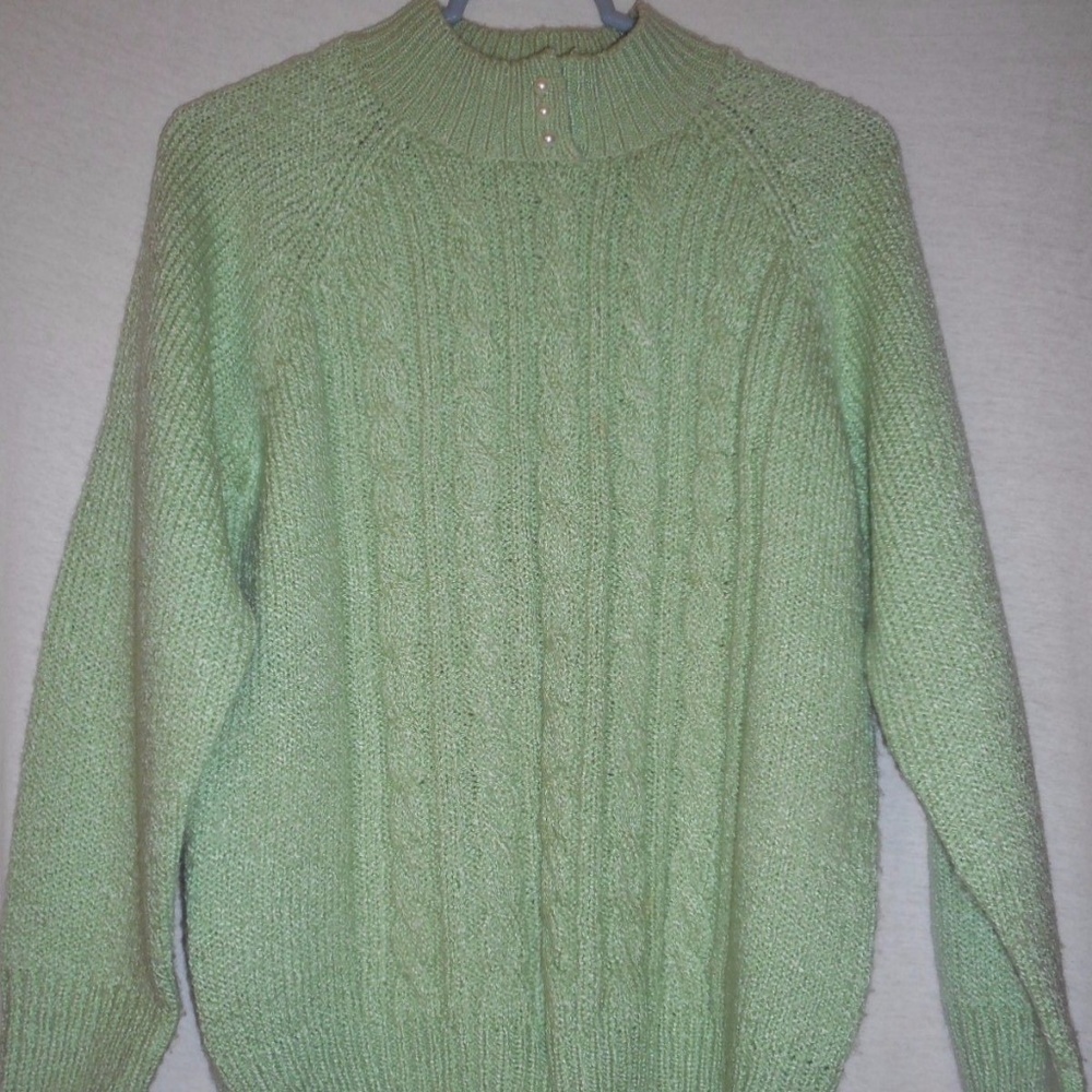 Size PM Karen Scott Petites Green Sweater